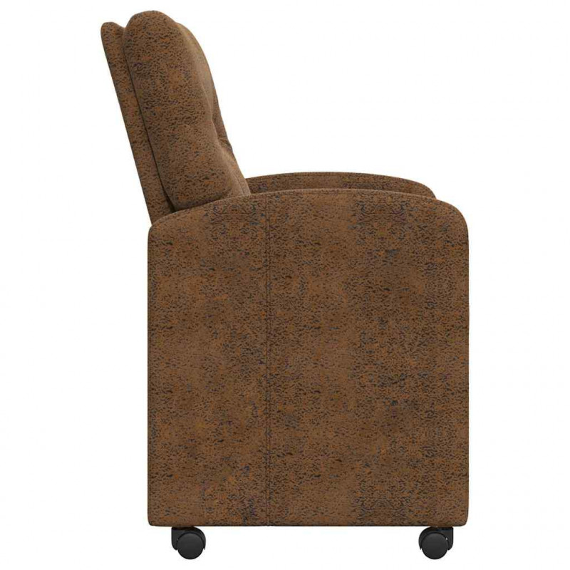 Krzesełka jadalne na kółkach 2 pcs Brązowy 57 x 67 x 95 cm