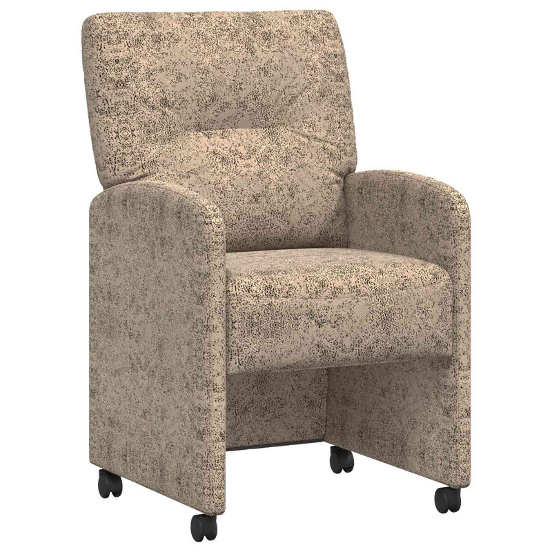 Krzesełka jadalne na kółkach 2 pcs Jasnoszary 57 x 67 x 95 cm