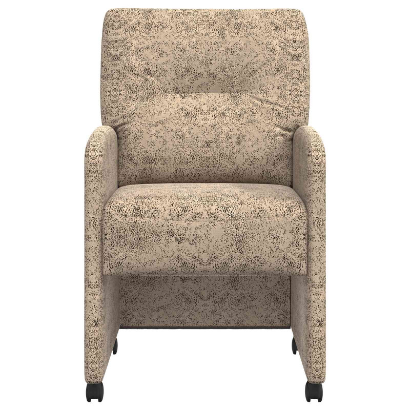 Krzesełka jadalne na kółkach 2 pcs Jasnoszary 57 x 67 x 95 cm