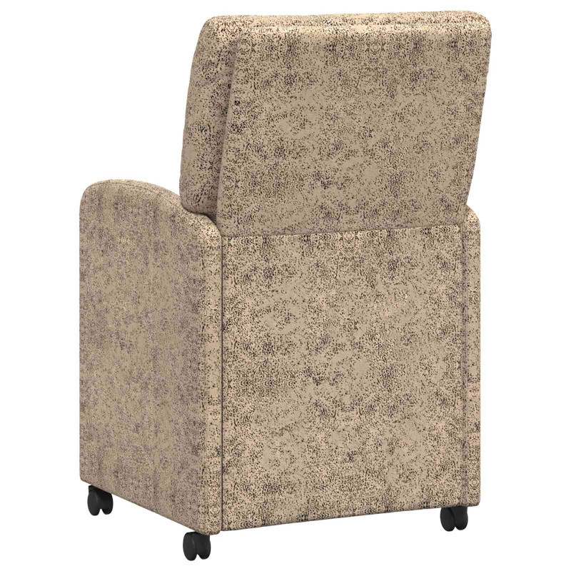 Krzesełka jadalne na kółkach 2 pcs Jasnoszary 57 x 67 x 95 cm