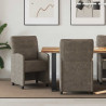 Krzesełka jadalne na kółkach 2 pcs ciemno szary 57 x 67 x 95 cm