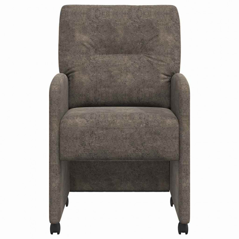 Krzesełka jadalne na kółkach 2 pcs ciemno szary 57 x 67 x 95 cm