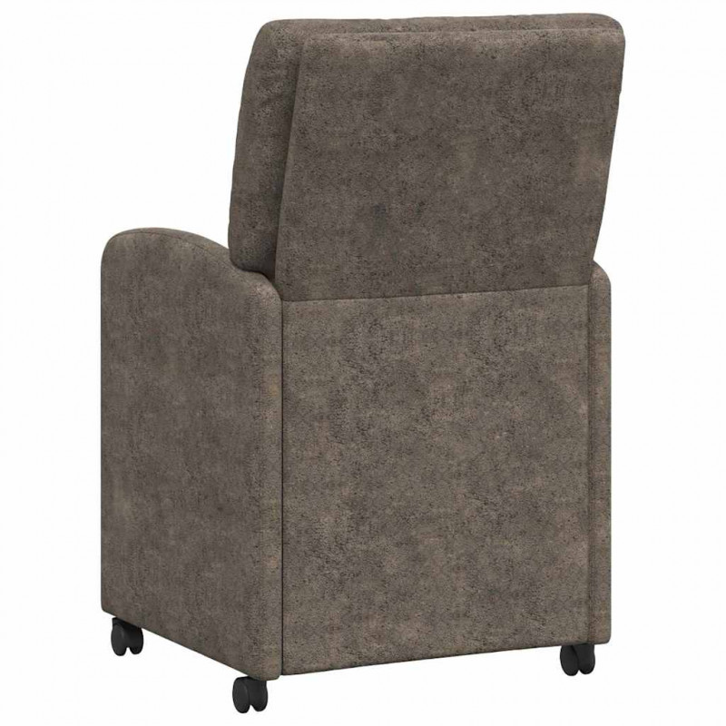 Krzesełka jadalne na kółkach 2 pcs ciemno szary 57 x 67 x 95 cm