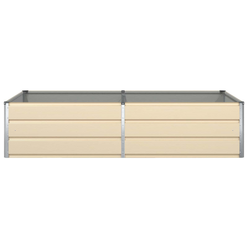 Donica Kość słoniowa 195 x 100 x 45 cm Stal Galwanizowana