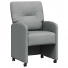 Krzesełka jadalne na kółkach 2 pcs Jasnoszary 57 x 67 x 95 cm