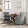 Krzesełka jadalne na kółkach 2 pcs Jasnoszary 57 x 67 x 95 cm