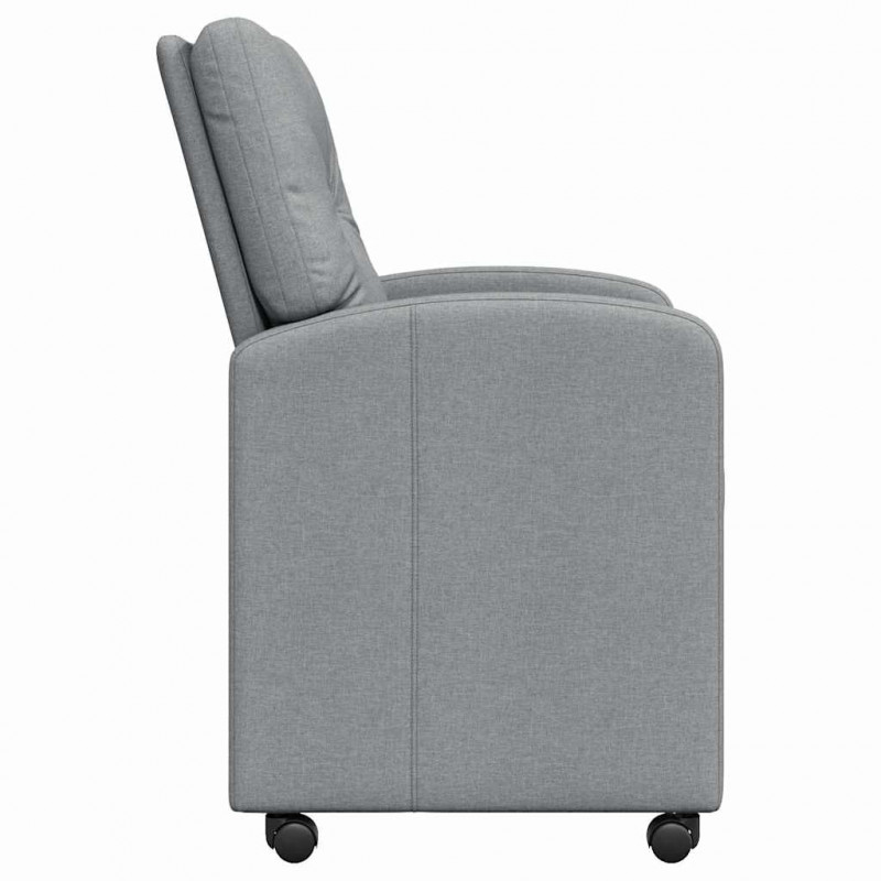 Krzesełka jadalne na kółkach 2 pcs Jasnoszary 57 x 67 x 95 cm