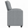 Krzesełka jadalne na kółkach 2 pcs Jasnoszary 57 x 67 x 95 cm
