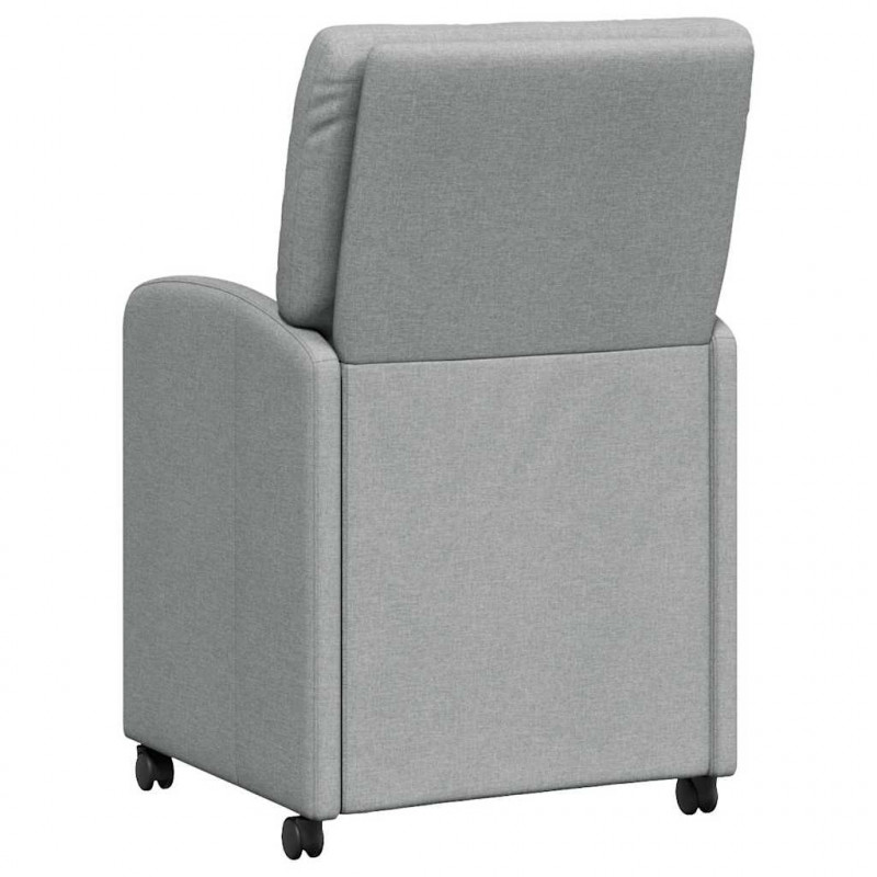 Krzesełka jadalne na kółkach 2 pcs Jasnoszary 57 x 67 x 95 cm