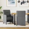 Krzesełka jadalne na kółkach 2 pcs ciemno szary 57 x 67 x 95 cm