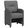Krzesełka jadalne na kółkach 2 pcs ciemno szary 57 x 67 x 95 cm