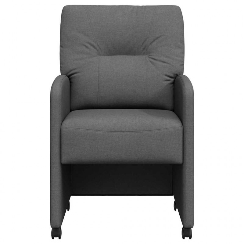 Krzesełka jadalne na kółkach 2 pcs ciemno szary 57 x 67 x 95 cm