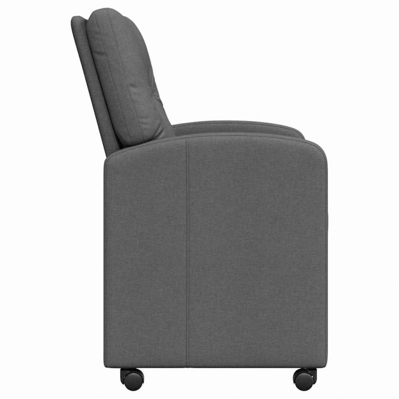 Krzesełka jadalne na kółkach 2 pcs ciemno szary 57 x 67 x 95 cm