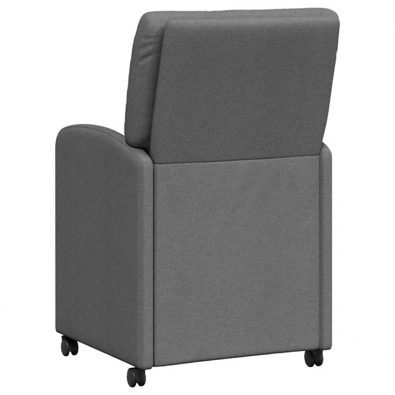 Krzesełka jadalne na kółkach 2 pcs ciemno szary 57 x 67 x 95 cm