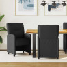 Krzesełka jadalne na kółkach 2 pcs Czarny 57 x 67 x 95 cm