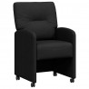 Krzesełka jadalne na kółkach 2 pcs Czarny 57 x 67 x 95 cm