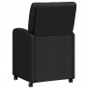 Krzesełka jadalne na kółkach 2 pcs Czarny 57 x 67 x 95 cm