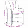 Krzesełka jadalne na kółkach 2 pcs Czarny 57 x 67 x 95 cm