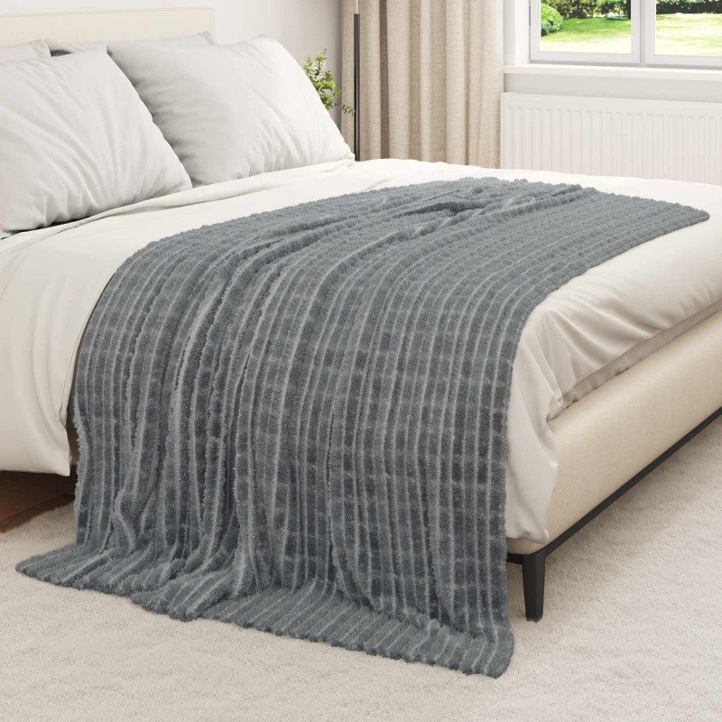 Koce narzutowe 6 pcs Ciemnoszary 200 x 150 cm Polar
