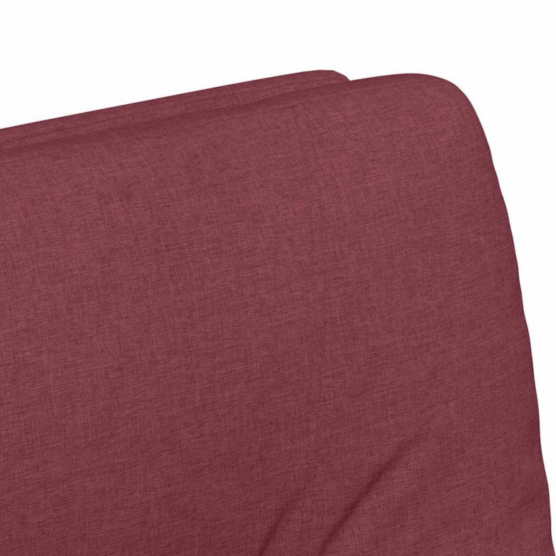 Krzesełka jadalne na kółkach 2 pcs czerwone wino tkanina