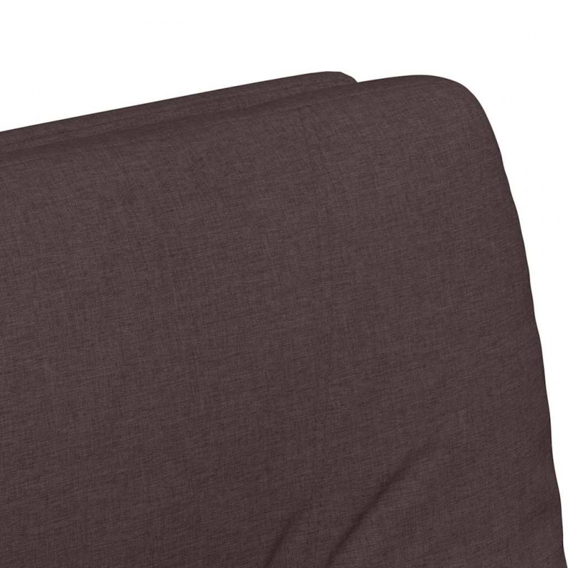 Krzesełka jadalne na kółkach 2 pcs ciemnobrązowy tkanina
