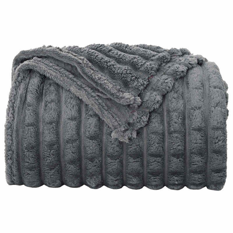 Koce narzutowe 6 pcs Ciemnoszary 240 x 220 cm Polar