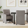 Krzesełka jadalne na kółkach 2 pcs Ciemnoszary 57 x 67 x 95 cm