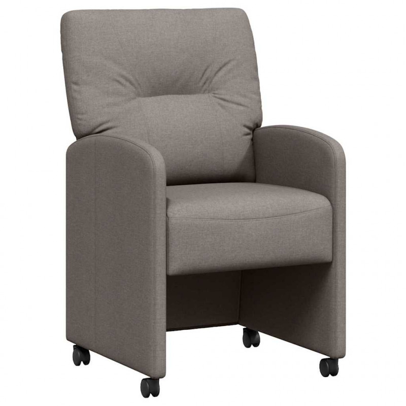 Krzesełka jadalne na kółkach 2 pcs Ciemnoszary 57 x 67 x 95 cm
