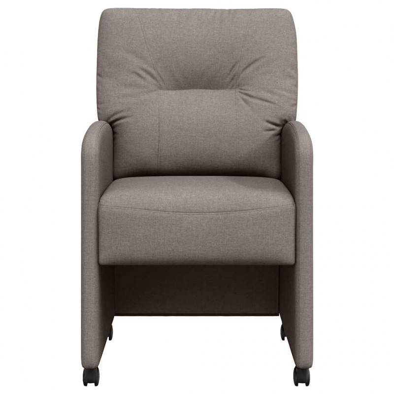Krzesełka jadalne na kółkach 2 pcs Ciemnoszary 57 x 67 x 95 cm