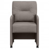 Krzesełka jadalne na kółkach 2 pcs Ciemnoszary 57 x 67 x 95 cm