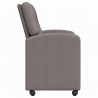 Krzesełka jadalne na kółkach 2 pcs Ciemnoszary 57 x 67 x 95 cm