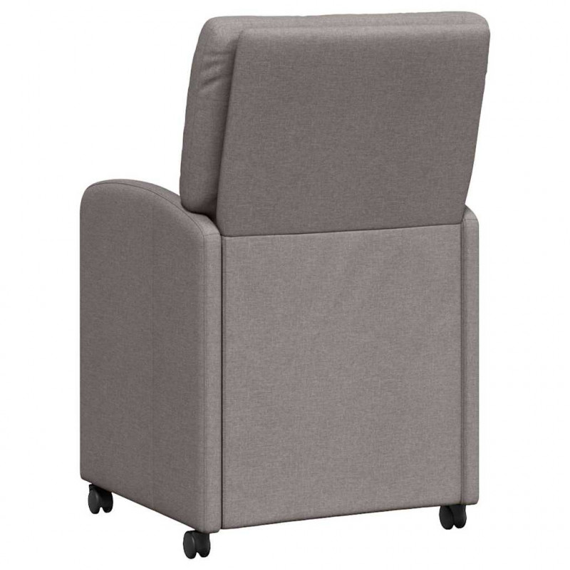 Krzesełka jadalne na kółkach 2 pcs Ciemnoszary 57 x 67 x 95 cm