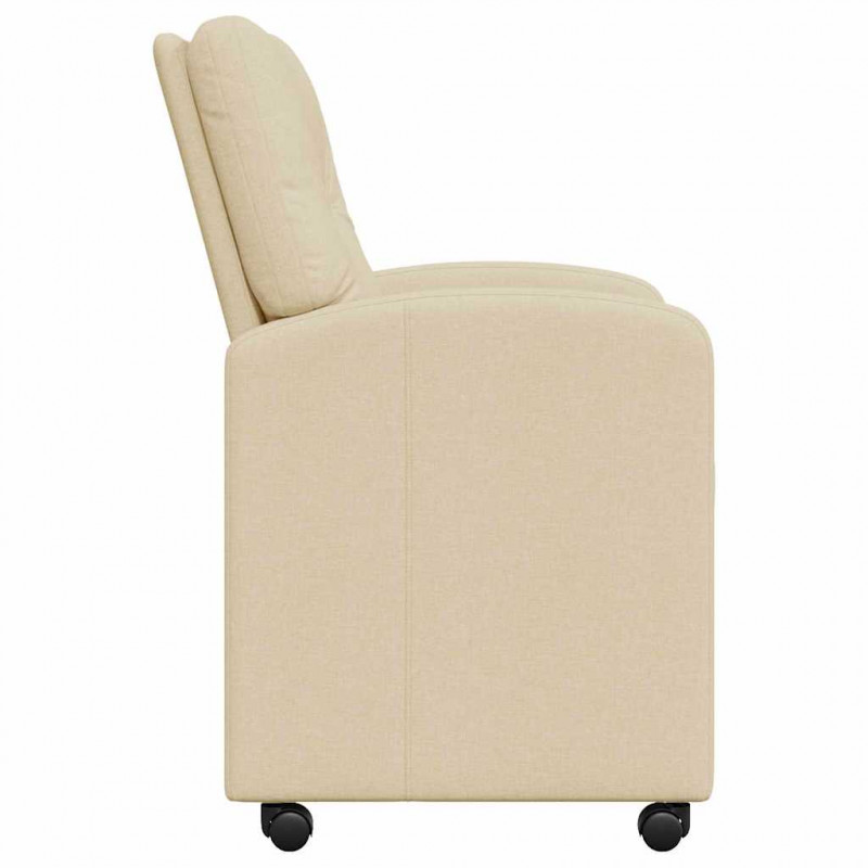 Krzesełka jadalne na kółkach 2 pcs Kremowy 57 x 67 x 95 cm