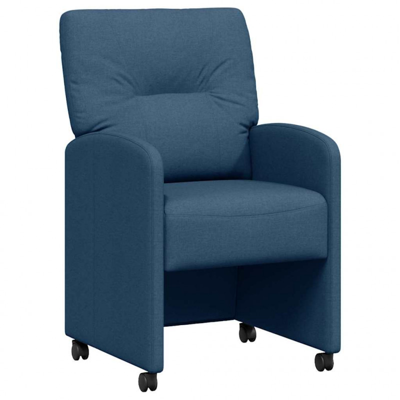 Krzesełka jadalne na kółkach 2 pcs Niebieski 57 x 67 x 95 cm