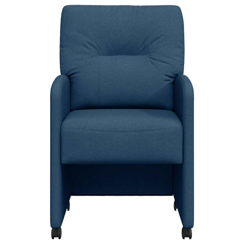 Krzesełka jadalne na kółkach 2 pcs Niebieski 57 x 67 x 95 cm