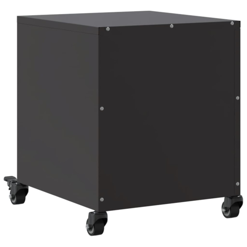 Szafki nocne, 2 szt., czarne, 36x39x43,5 cm, stal