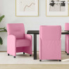 Krzesełka jadalne na kółkach 2 pcs Różowy 57 x 67 x 95 cm
