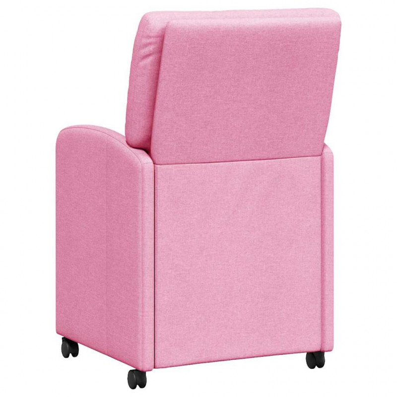 Krzesełka jadalne na kółkach 2 pcs Różowy 57 x 67 x 95 cm