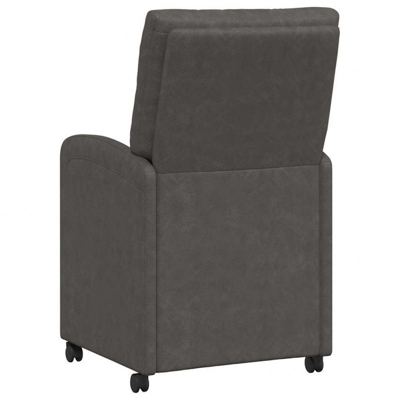 Krzesełka jadalne na kółkach 2 pcs Czarny 58 x 67 x 97 cm