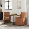 Krzesełka jadalne na kółkach 2 pcs Brązowy 58 x 67 x 97 cm