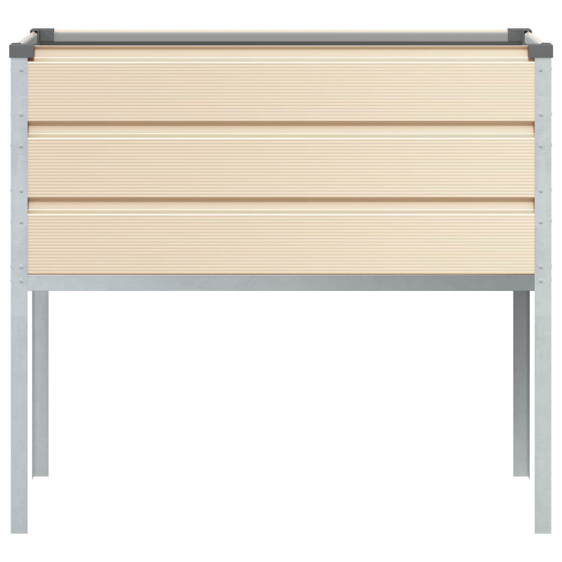 Donica Kość słoniowa 100 x 45 x 90 cm Stal Galwanizowana