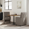Krzesełka jadalne na kółkach 2 pcs Szary 58 x 67 x 97 cm