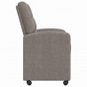 Krzesełka jadalne na kółkach 2 pcs Szary 58 x 67 x 97 cm