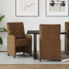 Krzesełka jadalne na kółkach 2 pcs Brązowy 58 x 67 x 97 cm