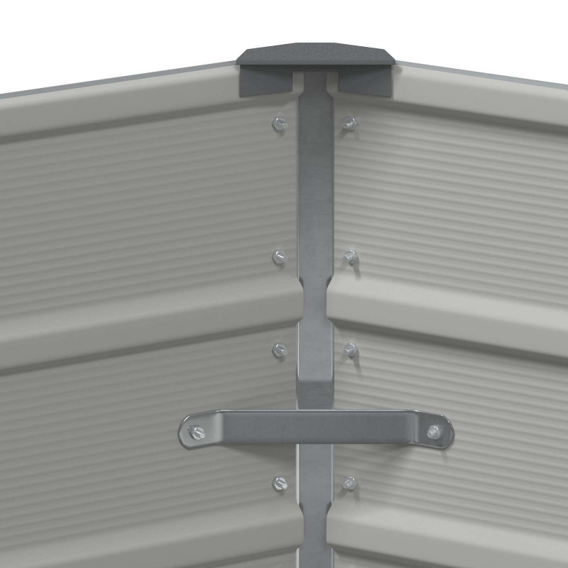 Donica Jasnoszary 129 x 129 x 45 cm Stal