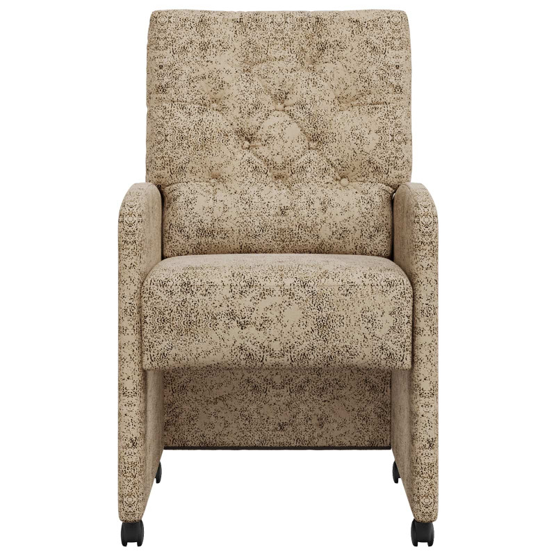 Krzesełka jadalne na kółkach 2 pcs Jasnoszary 58 x 67 x 97 cm