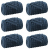 Koce narzutowe 6 pcs Granatowy 200 x 150 cm Polar