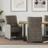Krzesełka jadalne na kółkach 2 pcs ciemno szary 58 x 67 x 97 cm