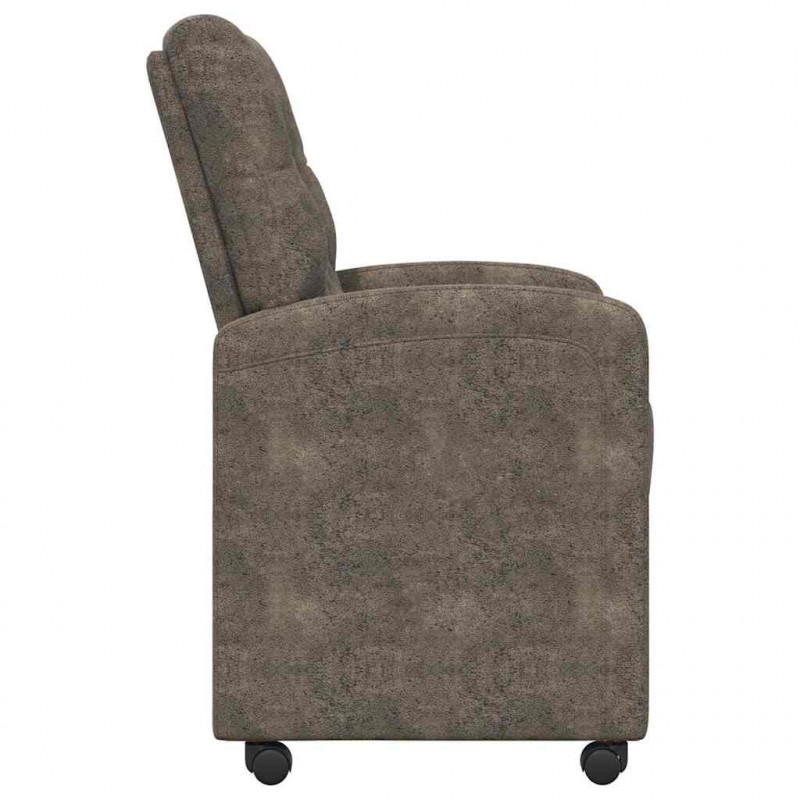 Krzesełka jadalne na kółkach 2 pcs ciemno szary 58 x 67 x 97 cm