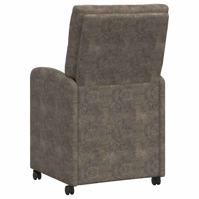 Krzesełka jadalne na kółkach 2 pcs ciemno szary 58 x 67 x 97 cm